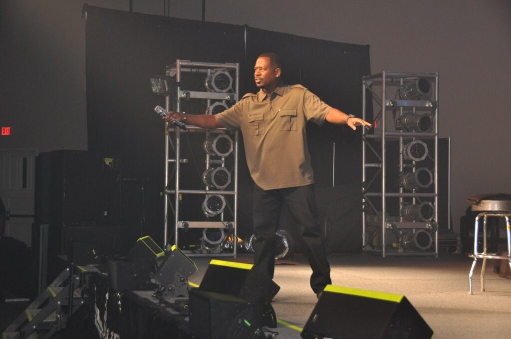 Martin Lawrence performing for US troops in 2011